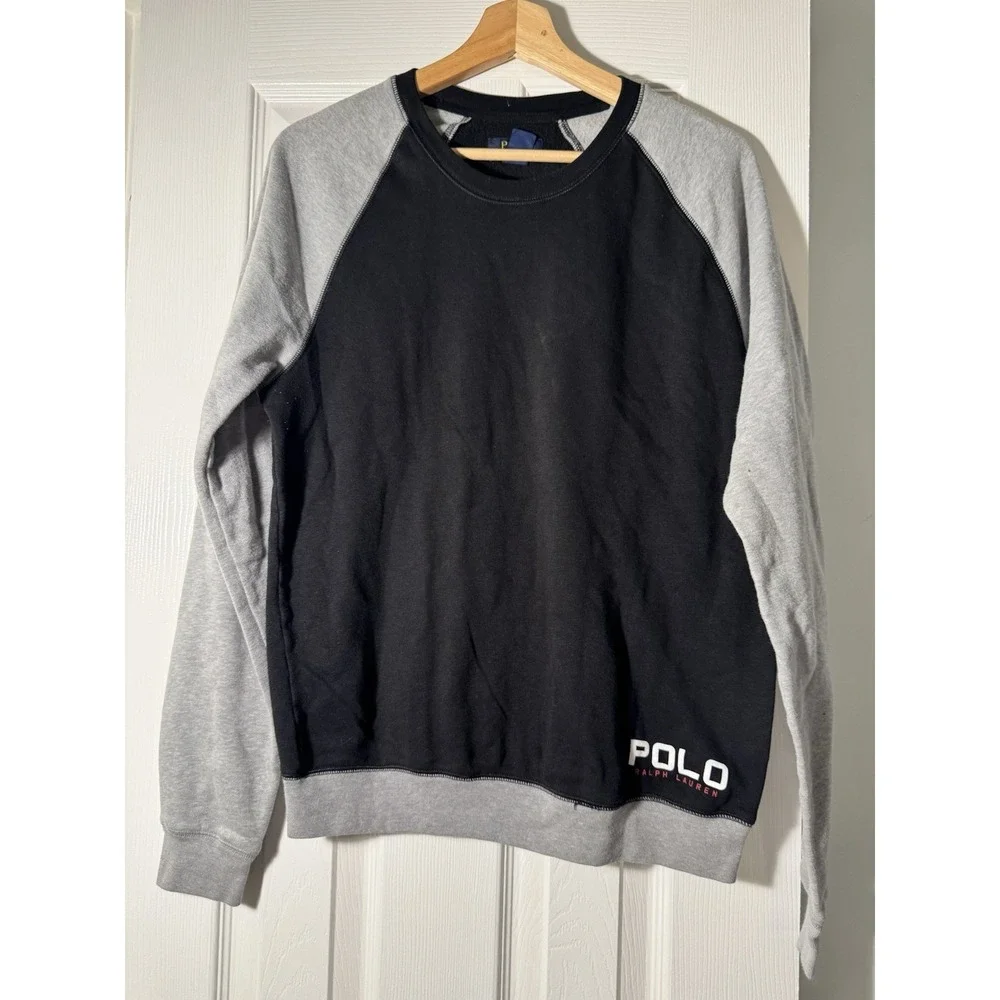 Polo Ralph Lauren Sleepwear Sz S Brushed Fleece Raglan Sweatshirt Preppy Cozy